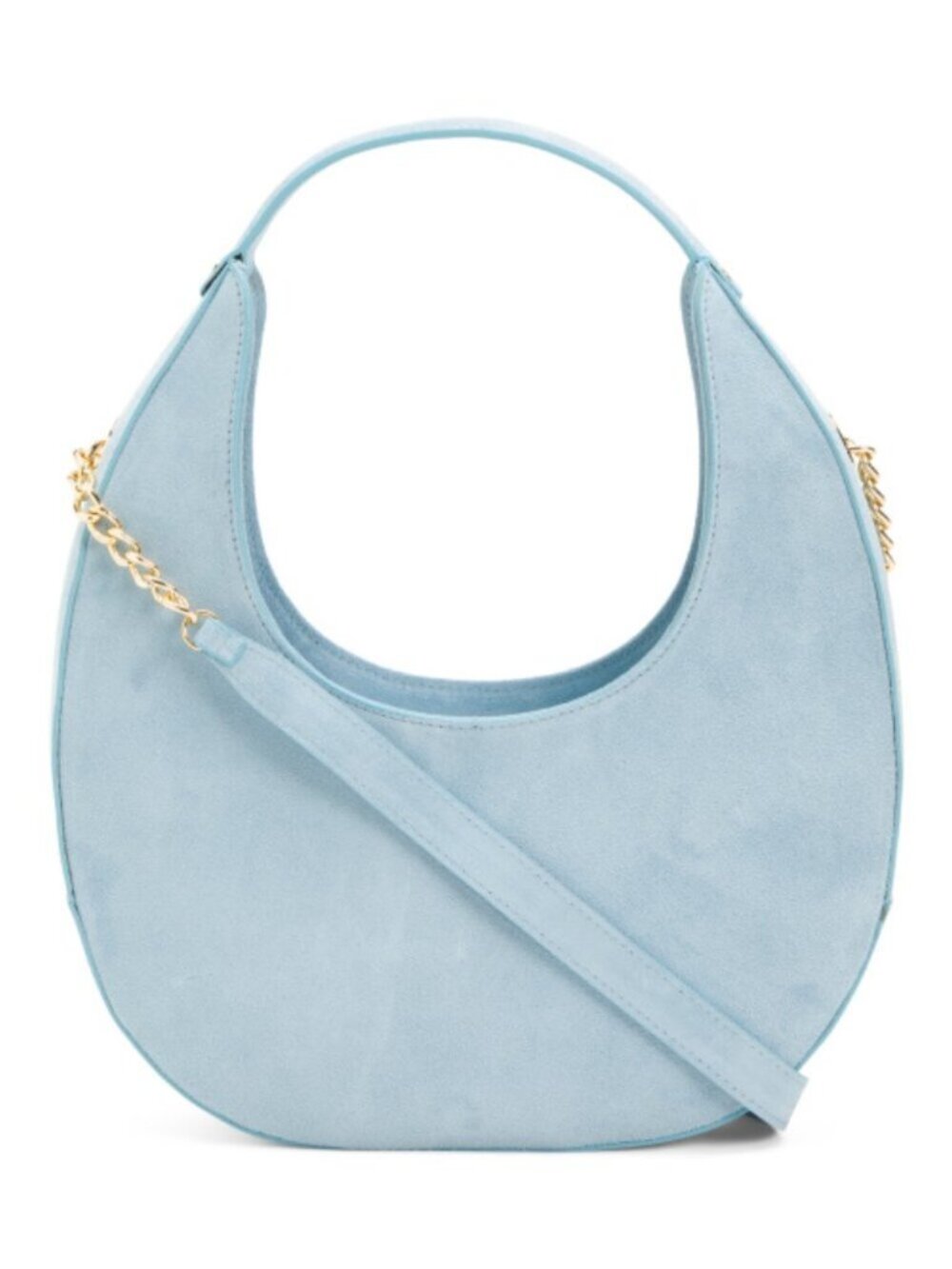 AMERAI Made In Italy Suede Crescent Moon Rem Crossbody